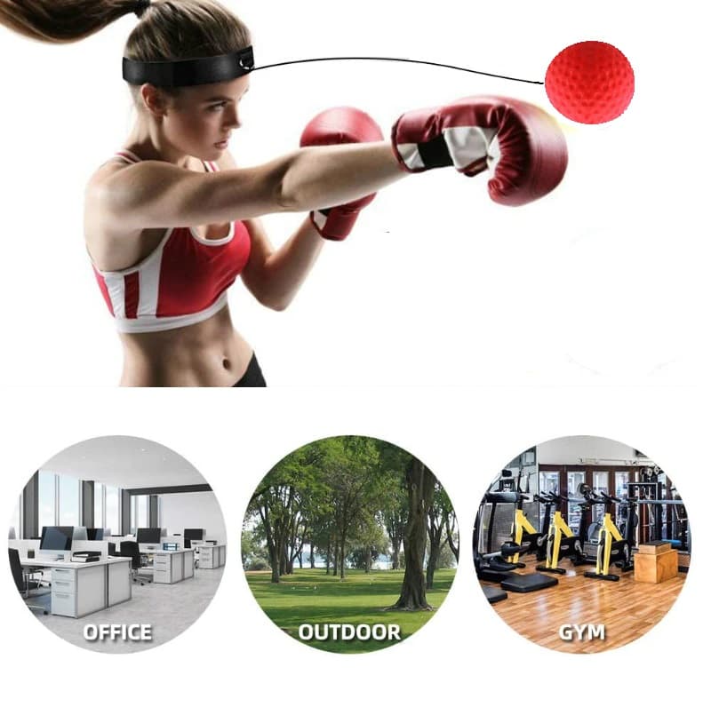 Bola De Boxe Treinamento Para Reflexo Com Faixa De Cabeça - imagem 7
