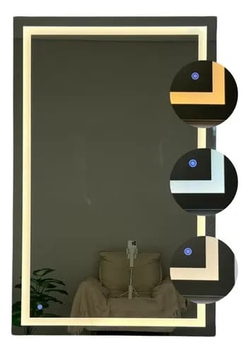 Espelho Led 1390x1090cm Botão Touch 3000k 4000k 6500k - imagem 7