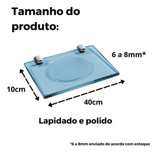 Saboneteira De Parede Sabão Para Banheiro Com Suporte 13x10 - Cores - imagem 3