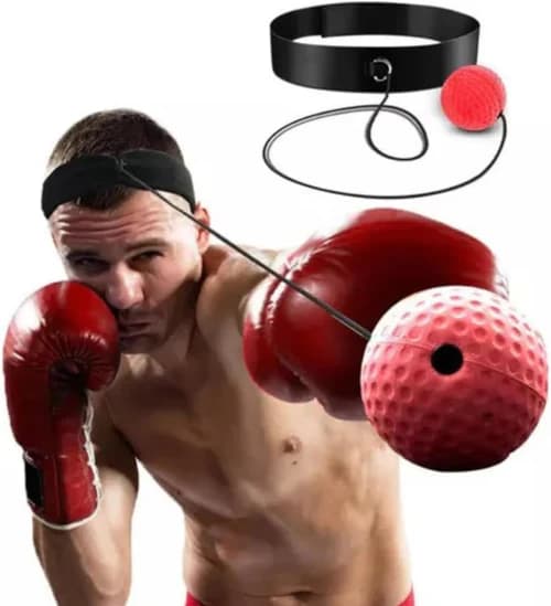 Bola De Boxe Treinamento Para Reflexo Com Faixa De Cabeça - imagem 2