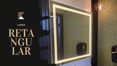 Espelho Led Camarim Banheiro Quarto 160x60cm Botão Touch - imagem 2