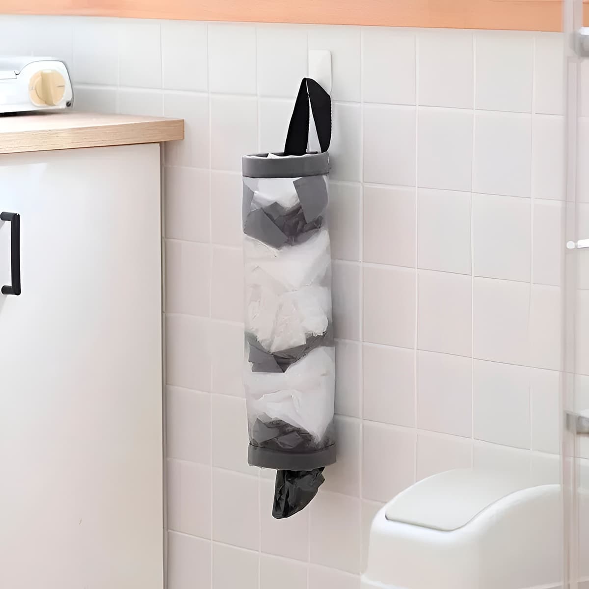 Organizador Puxa Saco Suporte Sacolas Cozinha Utilidade - imagem 4