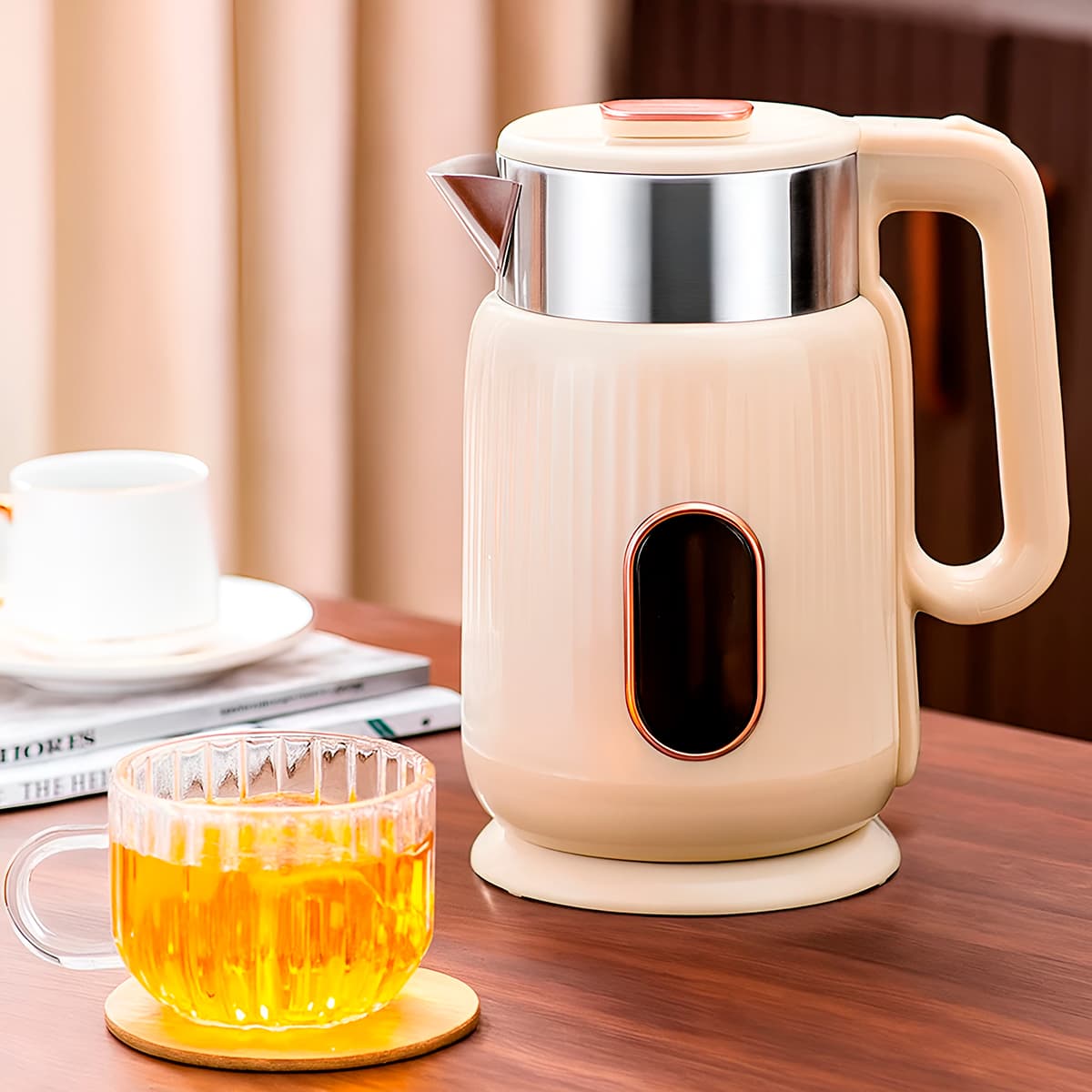 Chaleira Elétrica Térmica Chá Café Água Quente Facilidade Voltagem:220V - imagem 4