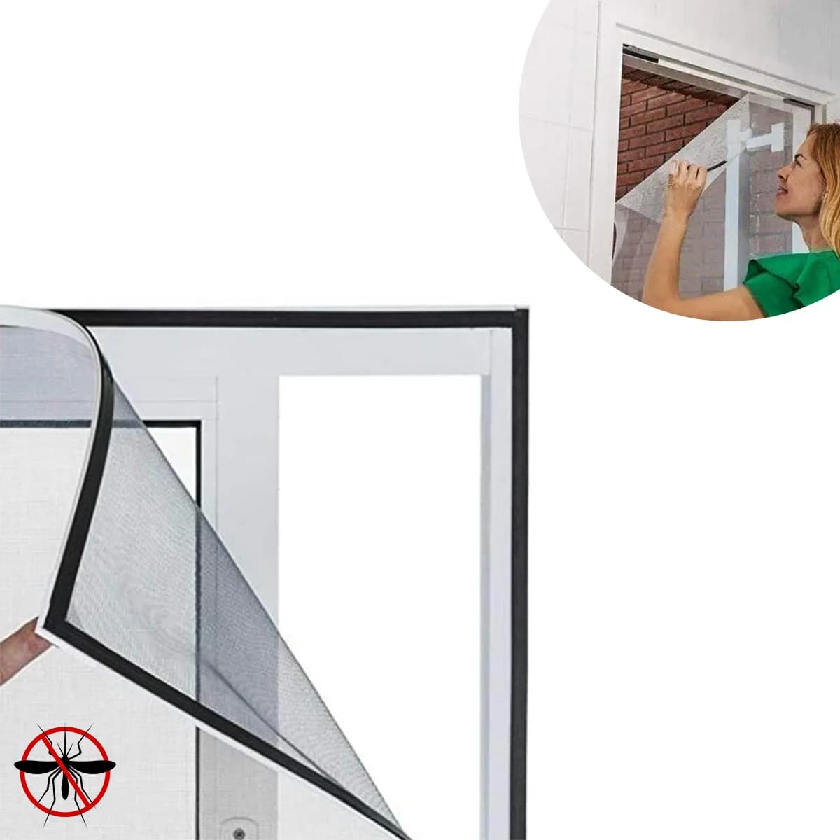 Tela Mosquiteiro Magnetica Para Janela Rede Removivel Anti Insetos Facil Instalação Cor:Branco