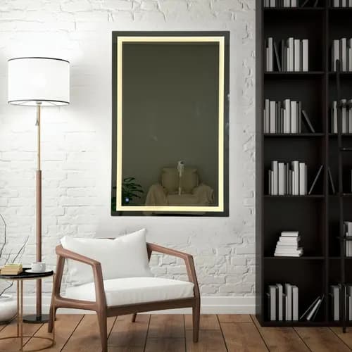 Espelho Com Led 100x75cm Banheiro Quarto Maquiagem