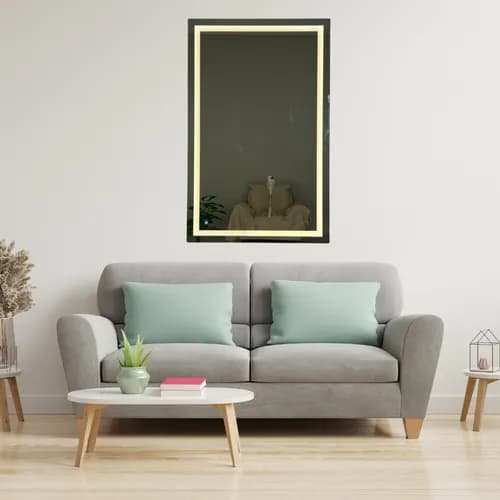 Espelho Com Led 100x70cm Botão Touch Banheiro Decoração