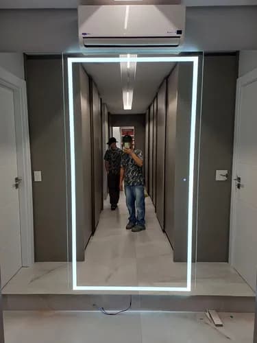 Espelho Led Camarim Banheiro Quarto 130x70cm Botão Touch - imagem 4