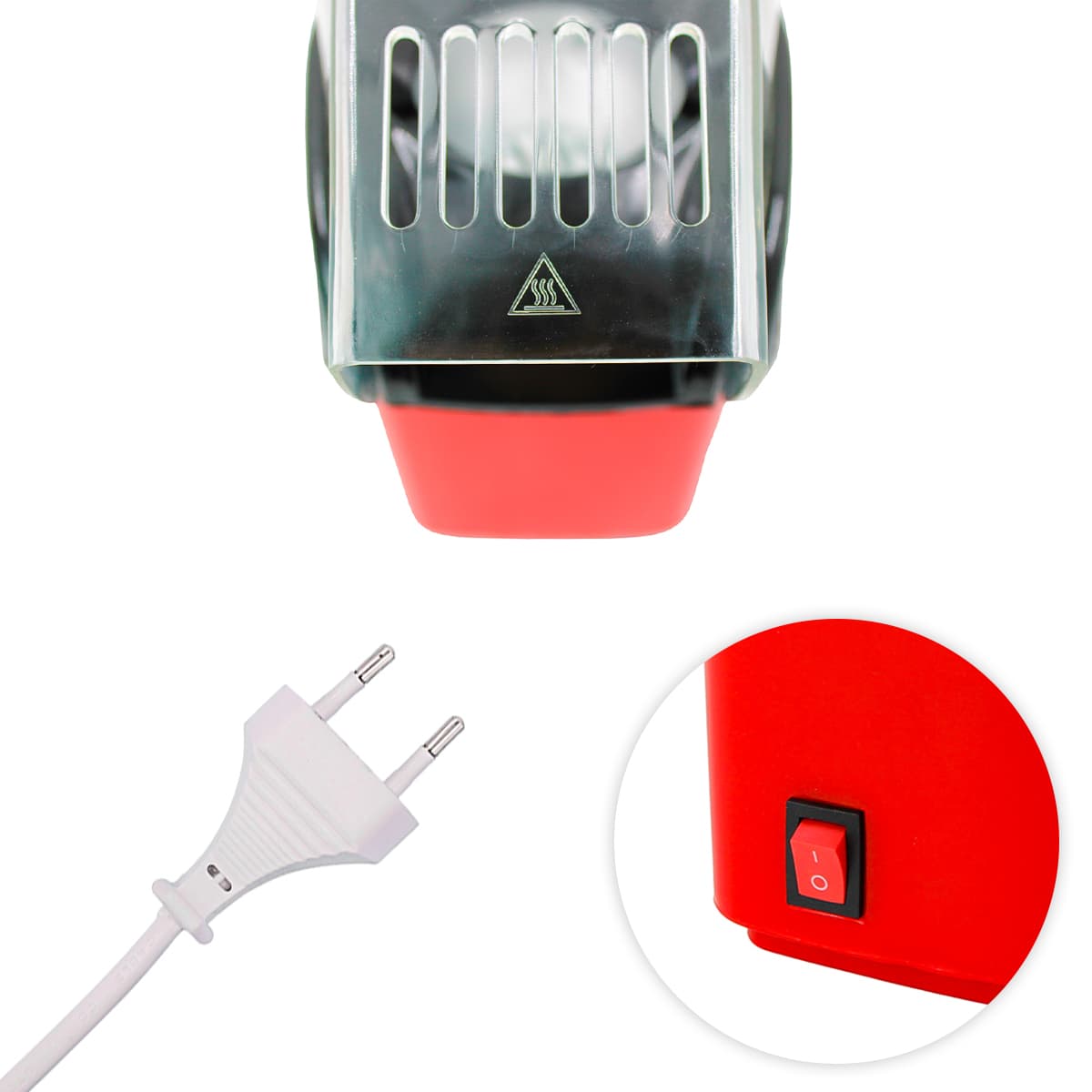 Pipoqueira Eletrica Ar Quente Vermelha 1200W 110v Maquina De Fazer Pipoca - imagem 4