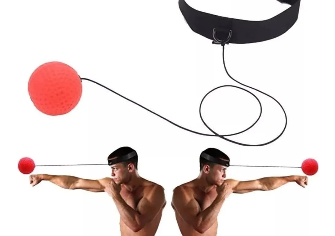 Bola De Boxe Treinamento Para Reflexo Com Faixa De Cabeça - imagem 5